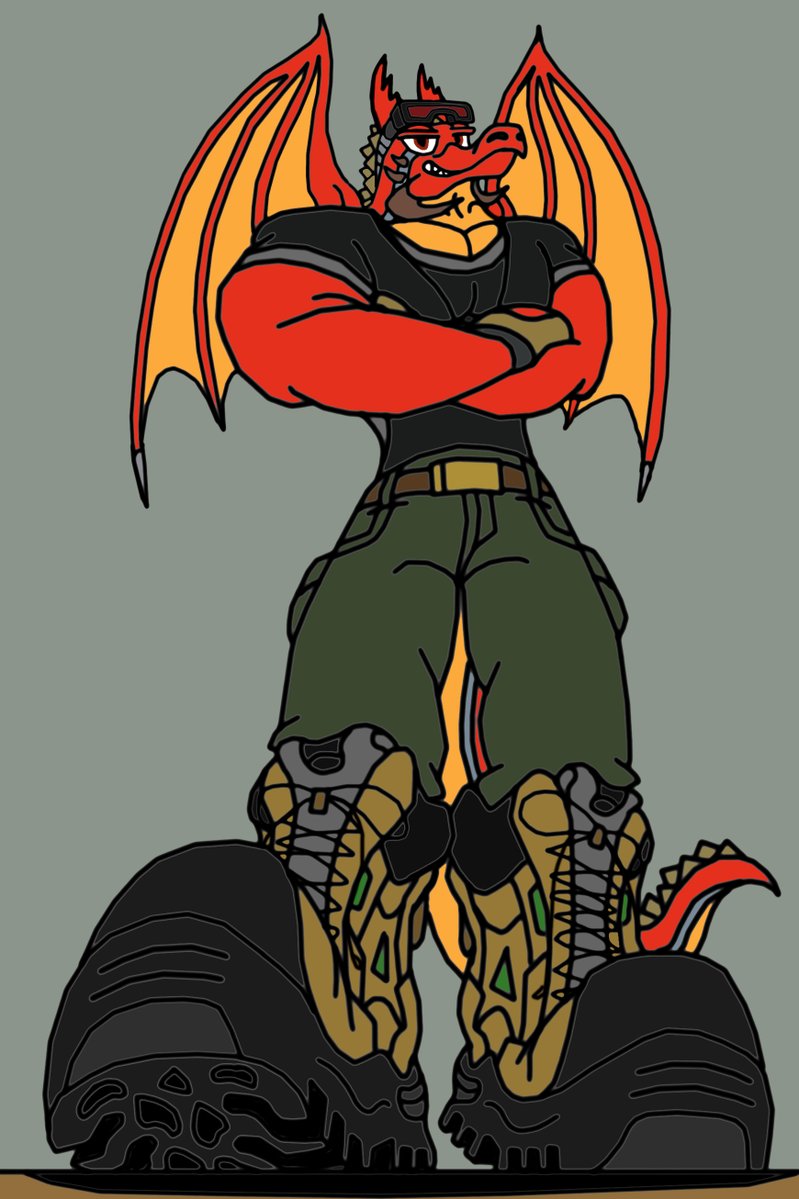TDragon2000's tweet photo. #art #scalie #furry #dragon #boots #workboots
In an art block rn so just drew Ty to keep some memory of drawing in my brain lol. always love this tough guy dragon haha. https://t.co/D9F16llUDB