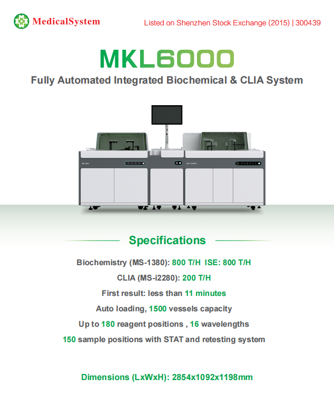 _MedicalSystem's tweet photo. 🚀 MKL6000 | Fully Automated Integrated #Biochemical &amp; #CLIA System
An all-in-one clinical #chemistry, ISE and #CLIA workstation built for efficient small-to-medium labs.
🧾 More info: https://t.co/Q7XMeK102N
#IVD #ClinicalDiagnostics #BiochemistryAnalyzer https://t.co/EqL1LPjfSC