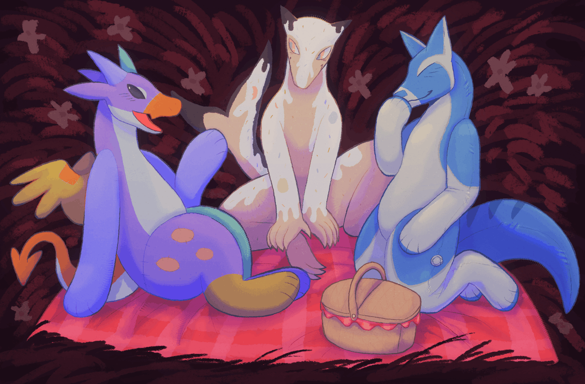 spinelessfill3t's tweet photo. polycule picnic!! (artfight revenge) https://t.co/HEKmGAsGu8