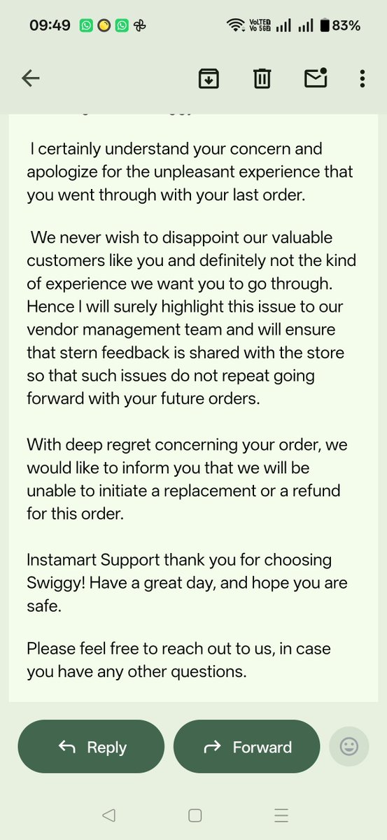 FinLikeABaniya's tweet photo. @instamart_it @Swiggy @SwiggyCares 
Thanks for delivering Expired and Spoilt cake on our special occasion, and over that, denying replacement or refund request.
#GalaxyA27 
#MetaShot
#WorldTibetDay
#Swiggy
#Instamart https://t.co/iU1VOkOCT4