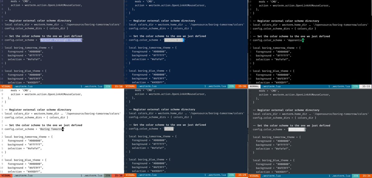 s_mage's tweet photo. Detached syntax highlighting from colors

(to an extent, some bits are still ugly on some themes)

but it's Monday already, so a blog coming later https://t.co/i8wwwciKfa