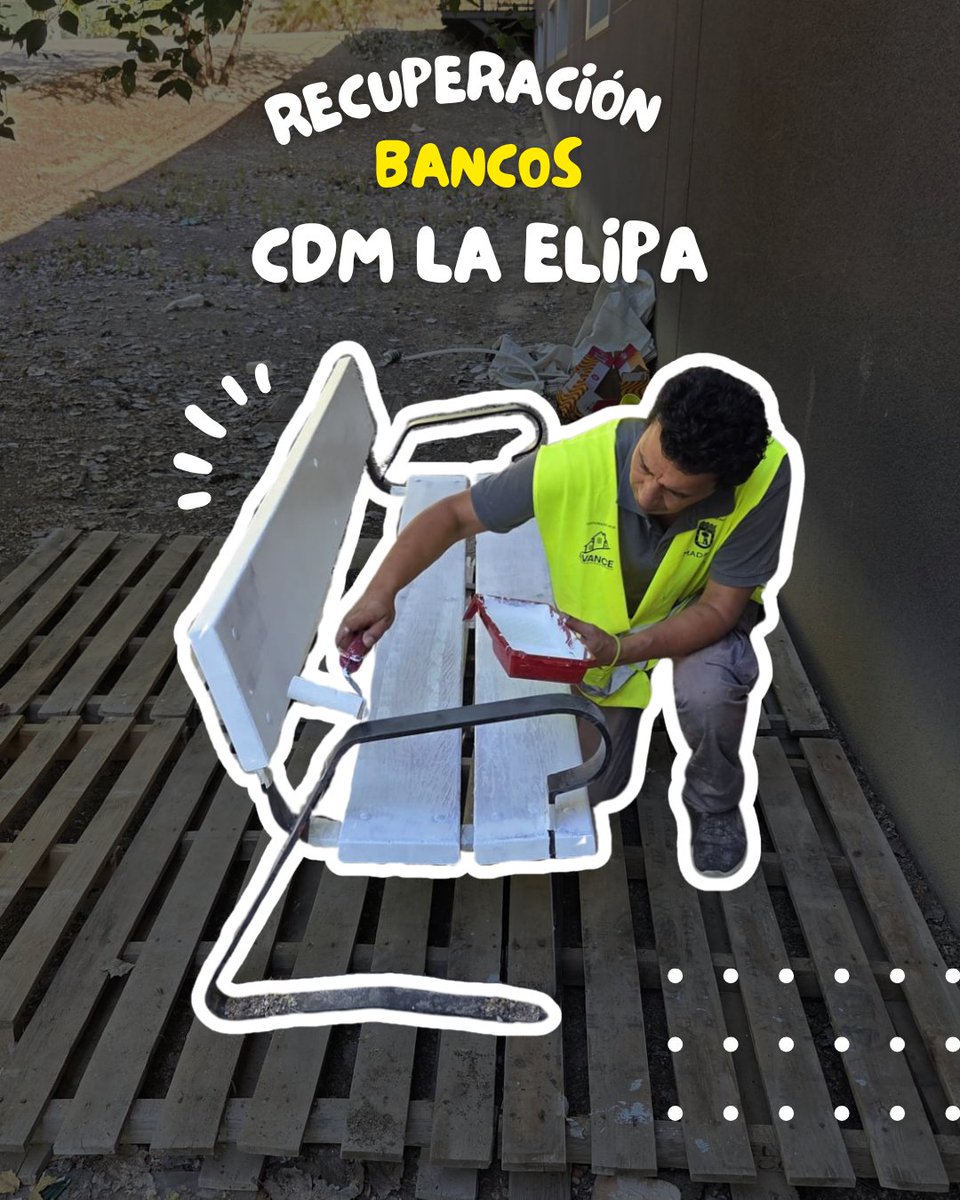 udcmoratalaz's tweet photo. 🪑🎨 Estamos recuperando varios bancos para darles una nueva vida con un diseño artístico.

🤔 ¿De qué crees que será?

👇 Déjanos tu respuesta en los comentarios. https://t.co/tXiW5o4EUx