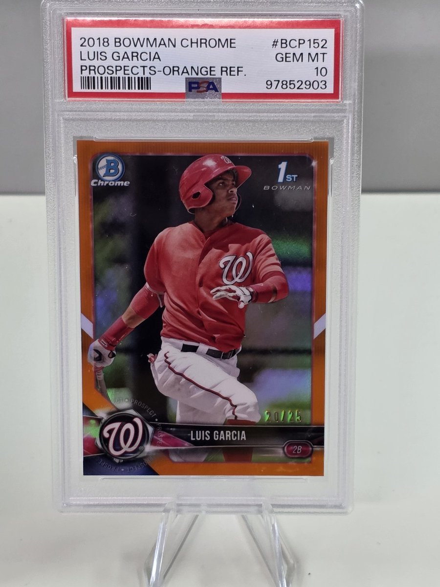 2018 Luis Garcia Bowman Chrome 1st Orange /25 PSA 10 Check it out