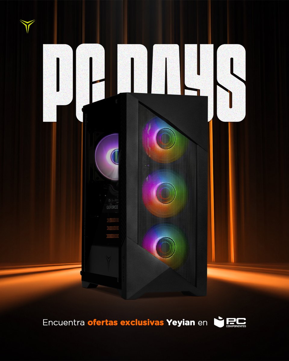 yeyian_es's tweet photo. 🚀 Es la última semana de los PC Days.
El Yeyian Edge con Intel Core i5-14400F, RTX 5060, 32 GB DDR5 y 1 TB SSD NVMe está listo para jugar, crear contenido y mucho más.
No dejes escapar la oferta. 🎮💻
#PCDays #YEYIAN #GamingPC #RTX5060 #PCGaming https://t.co/139Nfpskgt