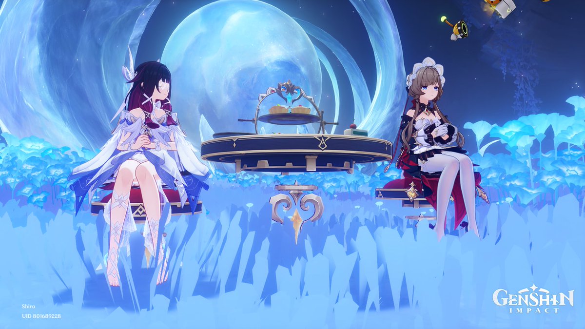 clydexdm's tweet photo. There's really power creep in having a new characters nowadays. Apparently you get unique interactions. Sandrone can have the tea time side quest and plays the piano. You really miss something if you skip new characters huh? #GenshinImpact https://t.co/o5f0Spg3nC
