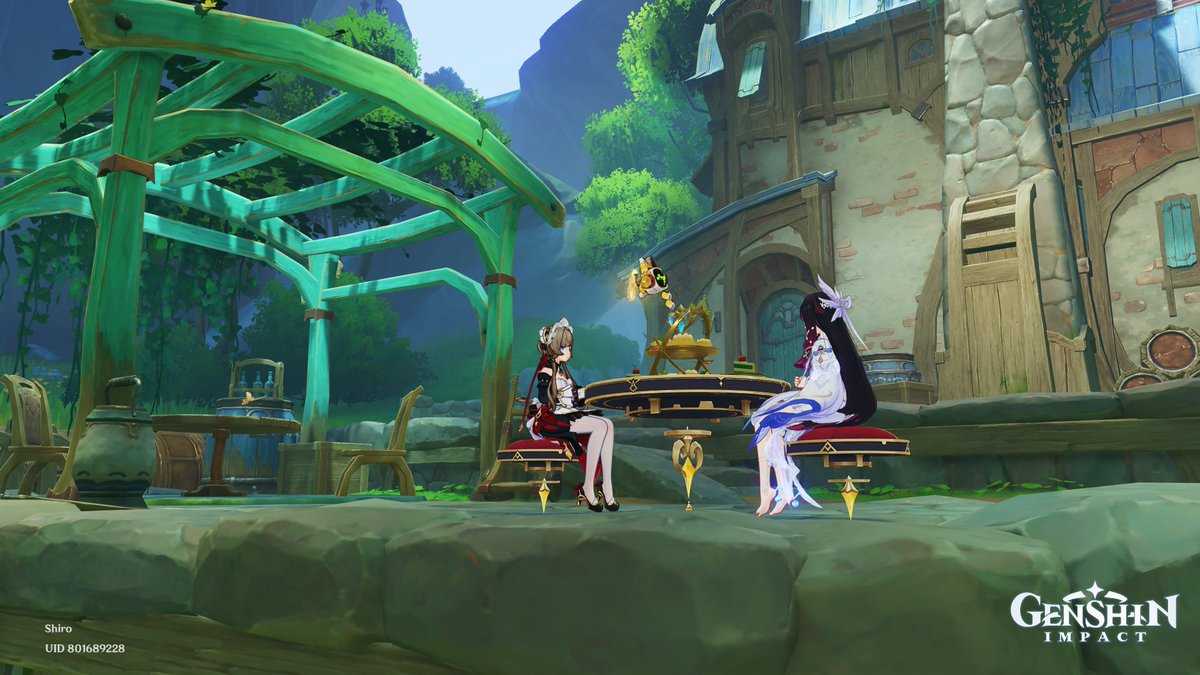 clydexdm's tweet photo. There's really power creep in having a new characters nowadays. Apparently you get unique interactions. Sandrone can have the tea time side quest and plays the piano. You really miss something if you skip new characters huh? #GenshinImpact https://t.co/o5f0Spg3nC