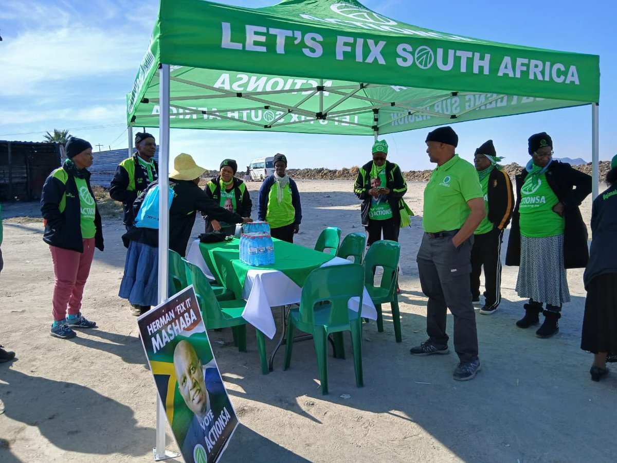 ActionSA_NW's tweet photo. A successful Regional Mass Campaign in Ikageng Ward 44, Rustenburg (Bojanala West)! The energy on the ground was incredible, and we're proud to welcome 67 new members to the ActionSA family. Together, we're building a stronger movement for real change. #ActionSA https://t.co/gbeL1qfmD0