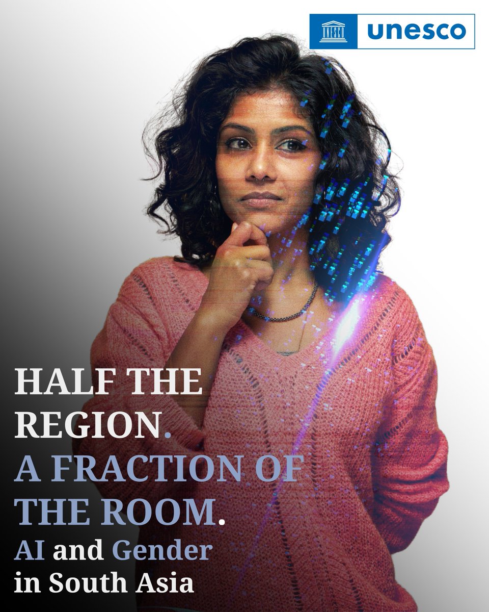 unescoindia's tweet photo. 78% of university students in Maldives are women. Only 2% study science and technology.

The gap isn't at the door. It's further in.

AI learns from the world where inequalities already exist. The result depends entirely on who is in the room. https://t.co/Q6Y5jlPeLv