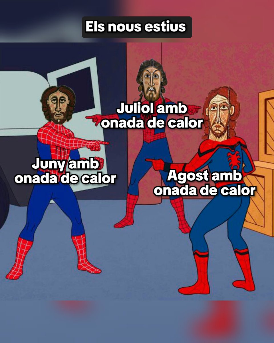 RomanicCatala's tweet photo. #memsromànics #estiu #calor #spiderman https://t.co/CS69TQSSBo