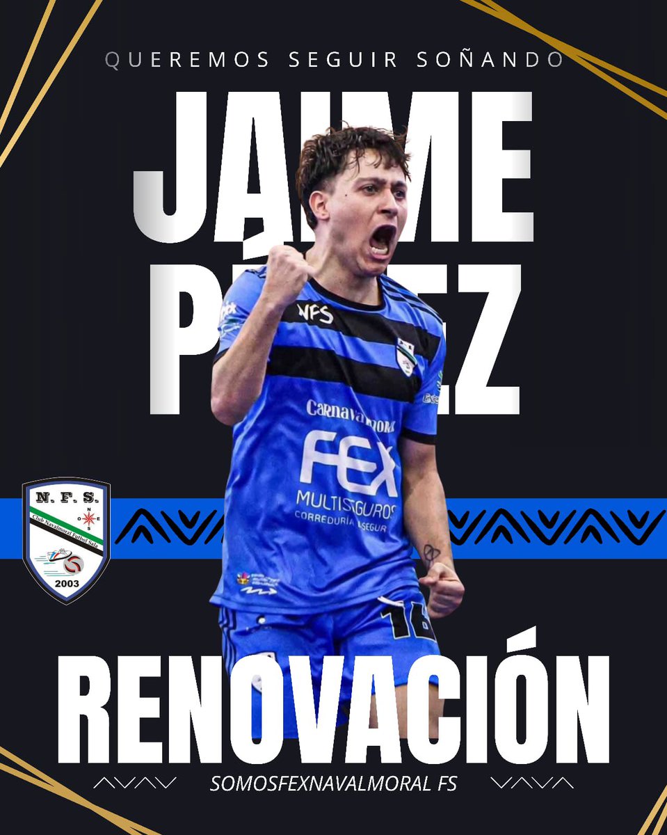 NavalmoralFS's tweet photo. 💙 RENOVACIÓN 💙

Nuestro Jaime Pérez renueva su compromiso con el club. Pocos jugadores quieren tanto esta camiseta como él. Trabajador incansable, siempre dispuesto a ayudar y con el trabajo por bandera. Jaime sigue en el barco azul una temporada más.

#VidaEnAzul https://t.co/AsdcCcm07n