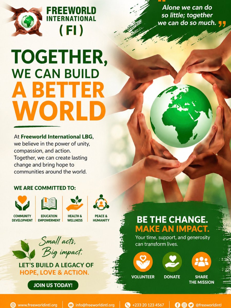 internatio624's tweet photo. Every new week is an opportunity to inspire hope and create change.

#communityimpact #freeworldinternational
 #Mondaymotivation https://t.co/7FPk5vSW54