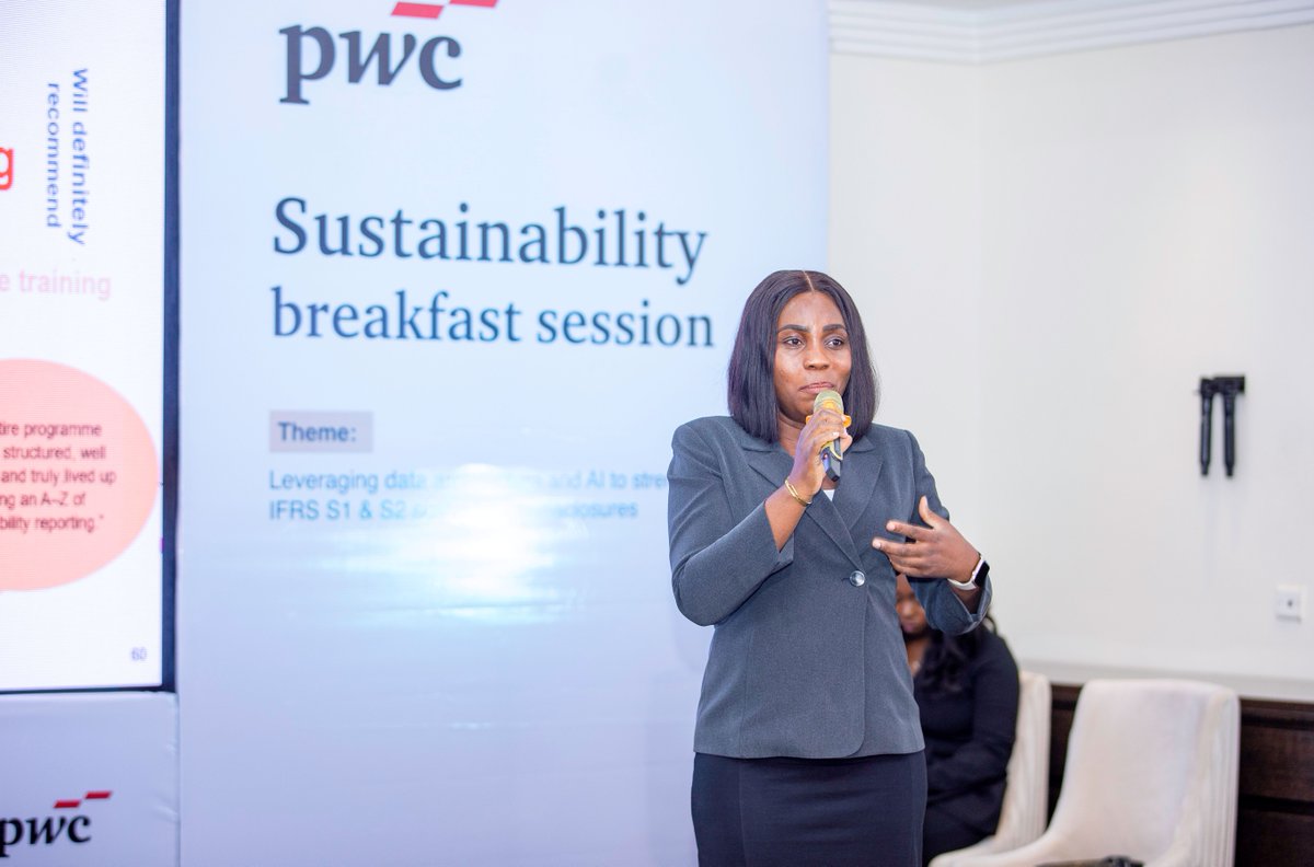 PwC_Nigeria's tweet photo. At the session, we discussed how data architecture and AI can help organisations build more transparent, reliable, and future-ready sustainability reporting frameworks.
See thread for more highlights.
#PwCInsights #SustainabilityReporting #IFRS #DataArchitecture #ESG https://t.co/fwzx4zJqst