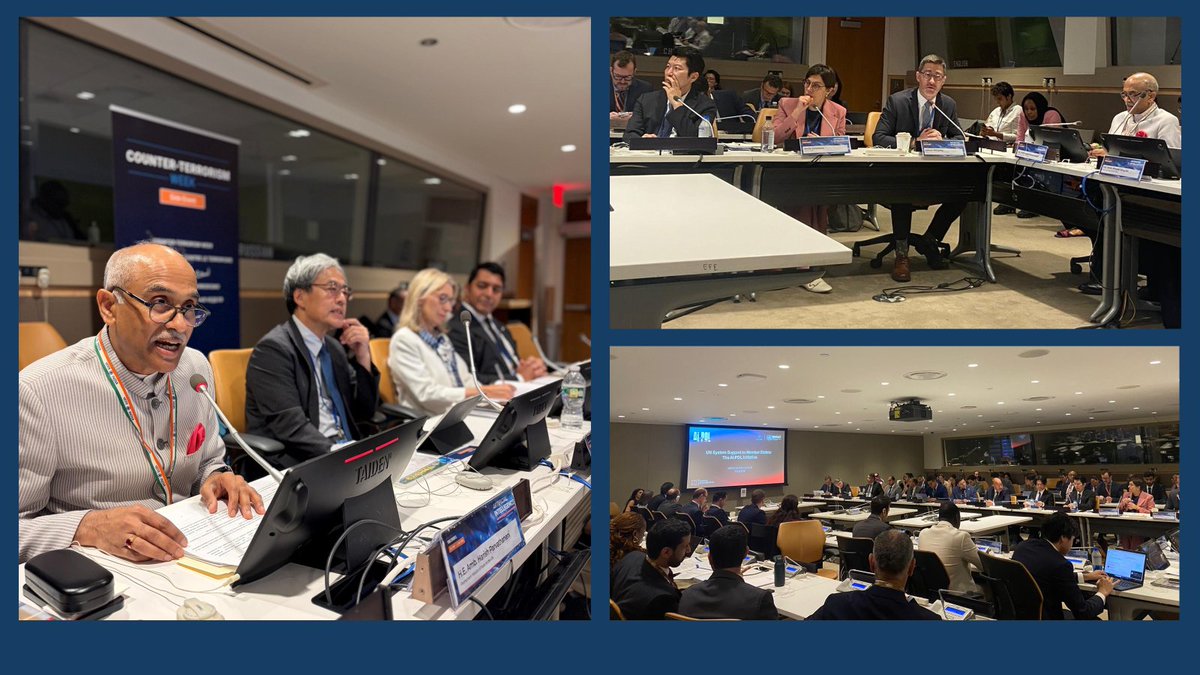 UNICRI's tweet photo. 🤖 Artificial Intelligence: An Operational Reality for Counter-Terrorism.
At #CTWeek, UNICRI and @UN_OCT, together with 🇮🇳 India, 🇯🇵 Japan, 🇦🇪 the United Arab Emirates and 🇪🇺 the European Union, convened a high-level discussion on the opportunities, risks and governance challenges #AI presents for counter-terrorism.
Bringing together policymakers and practitioners, the event highlighted how international dialogue is translating into practical action.
🇦🇪 🇯🇵 🇮🇳 🇳🇬 Discussions featured the United Arab Emirates' approach to cybersecurity and emerging technologies, Japan and @Sony's work on generative AI, and operational experiences from India and Nigeria through the AI-POL and CT TECH+ initiatives.
As AI rapidly reshapes the security landscape, effective governance, international cooperation and operational readiness are becoming as important as technological innovation itself.
📺 Watch the discussion: https://t.co/0uVDJexHeT
#UNiteToCounterTerrorism #CounterTerrorism #AI