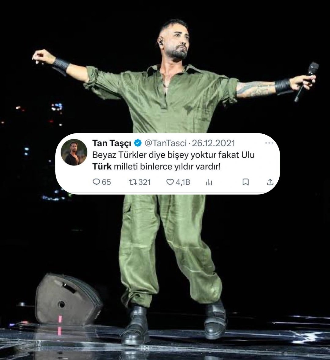 XHulagu8's tweet photo. Bir kaç etkileşim müptelası tip, Şarkıcı  Tan Taşçı’nın konserinde tercih ettiği kıyafet üzerinden algı yapıp, milleti galeyana getirmiş! 

TAN TAŞÇI ADAMDIR, ADAM! @TanTasci https://t.co/dw3FST3EII