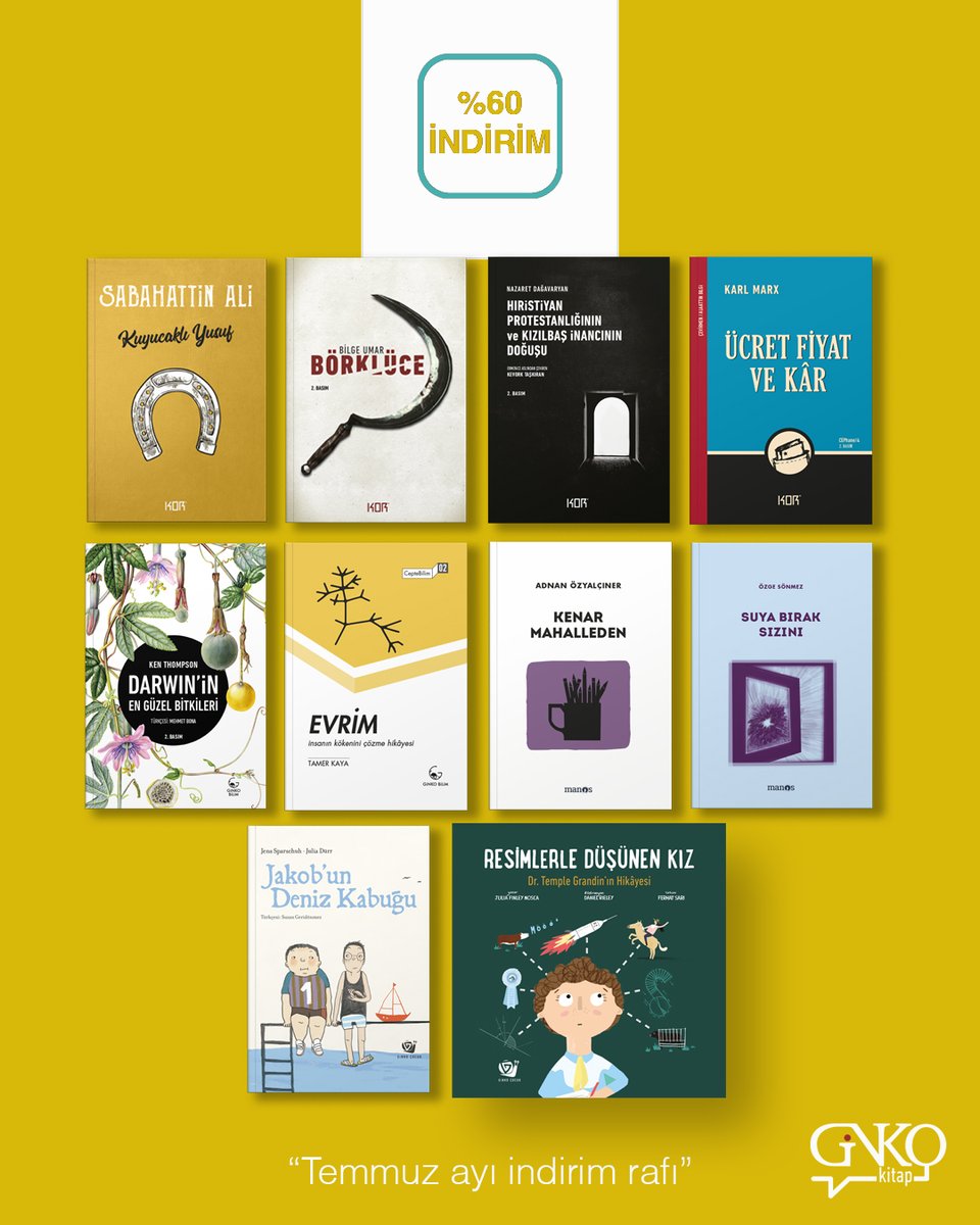 ginko_kitap's tweet photo. "Temmuz Ayı İndirim Rafı" açıldı!  Seçili kitaplarımıza Temmuz ayı boyunca %60 indirimle satış sitemizden ulaşabilirsiniz.

https://t.co/8FoXiVglh3 https://t.co/vDx50QTRbR