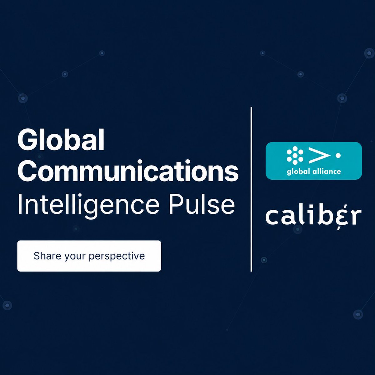 Global_Alliance's tweet photo. We’re proud to partner with @CaliberCPH  to launch the Global Communications Intelligence Pulse 2026.

If you work in PR and communications, or in related fields such as ESG, marketing or investor relations, we invite you to take 10 minutes to complete this survey. https://t.co/qgVDI9IhzL
