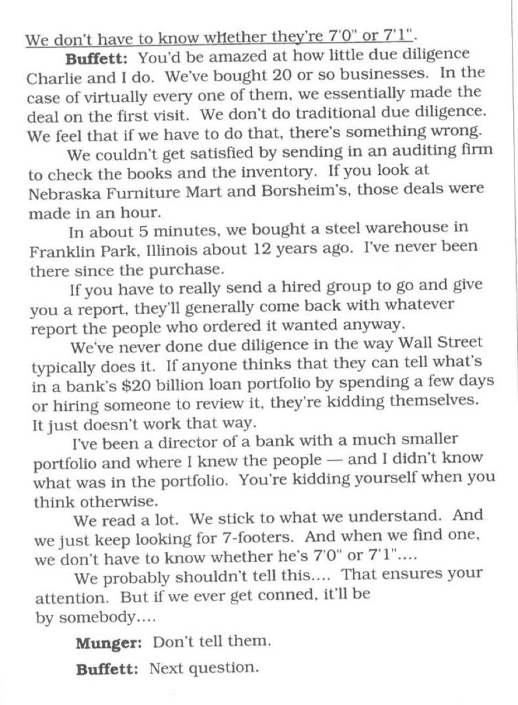 F_Compounders's tweet photo. Buffett on due diligence https://t.co/J6e2IFGq6y