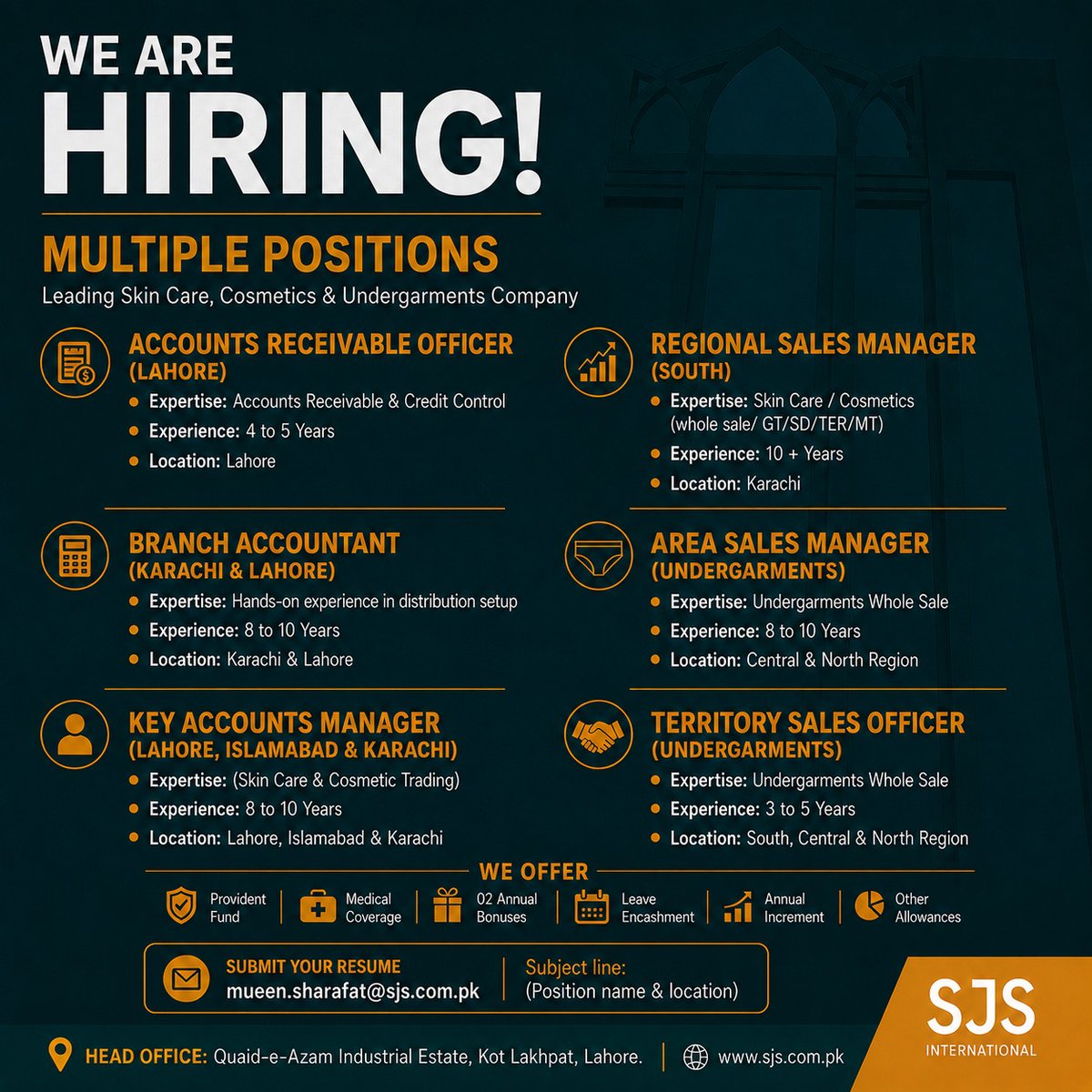 aaihaankk's tweet photo. We are currently hiring *Multiple Positions* all over Pakistan. Applicants can apply at with position name and location at:
Location: *Lahore*
Email :               mueen.sharafat@sjs.com.pk https://t.co/slhhiBdxI9
