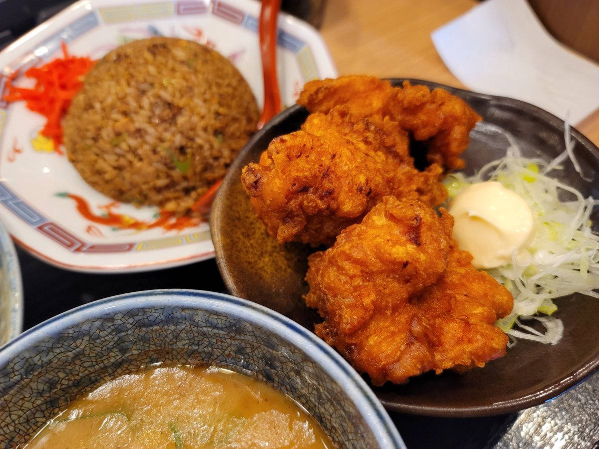 maelst's tweet photo. 大志軒

ゆず香る濃厚魚介つけ麺
半���炒飯&amp;ザクカラセット

大志軒でタンメン以外のメニューは初めてだったけど美味しいつけ麺だった😋
宮城県内にあるラーメンチェーン店では満足度最強クラス🥹🫶 https://t.co/gsyAg8muSW