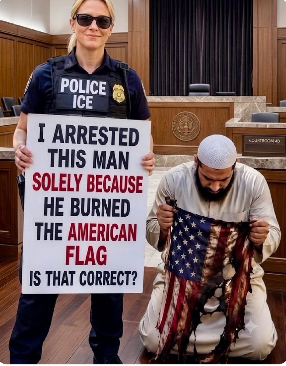 sareenfrank's tweet photo. "If someone burned the American flag, do you think they should be arrested? What's your opinion?" https://t.co/2ubdF5FrhC