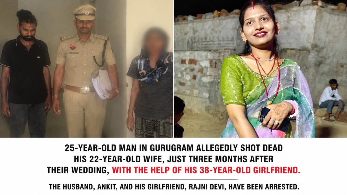 sapnamadan's tweet photo. 25-year-old man wanted to continue his affair with his 38-year-old girlfriend. So, with her help, he murdered his wife just three months after their wedding. 
This is no different from the Ketan, Chetan and Siya case.
Why get married if you're only going to murder your partner? https://t.co/4MOmCZOsme