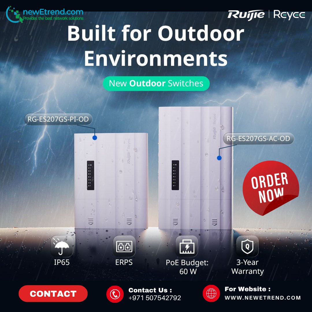 newetrend's tweet photo. All-new Ruijie Reyee outdoor waterproof switches (RG-ES207GS-AC-OD / PI-OD)
Visit: https://t.co/C1cleTpV19
Live chat: +971 507542792
#RuijieReyee #OutdoorSwitch #WaterproofSwitch #NetworkingSolutions #NewEtrendAE https://t.co/idc2EJuEYh