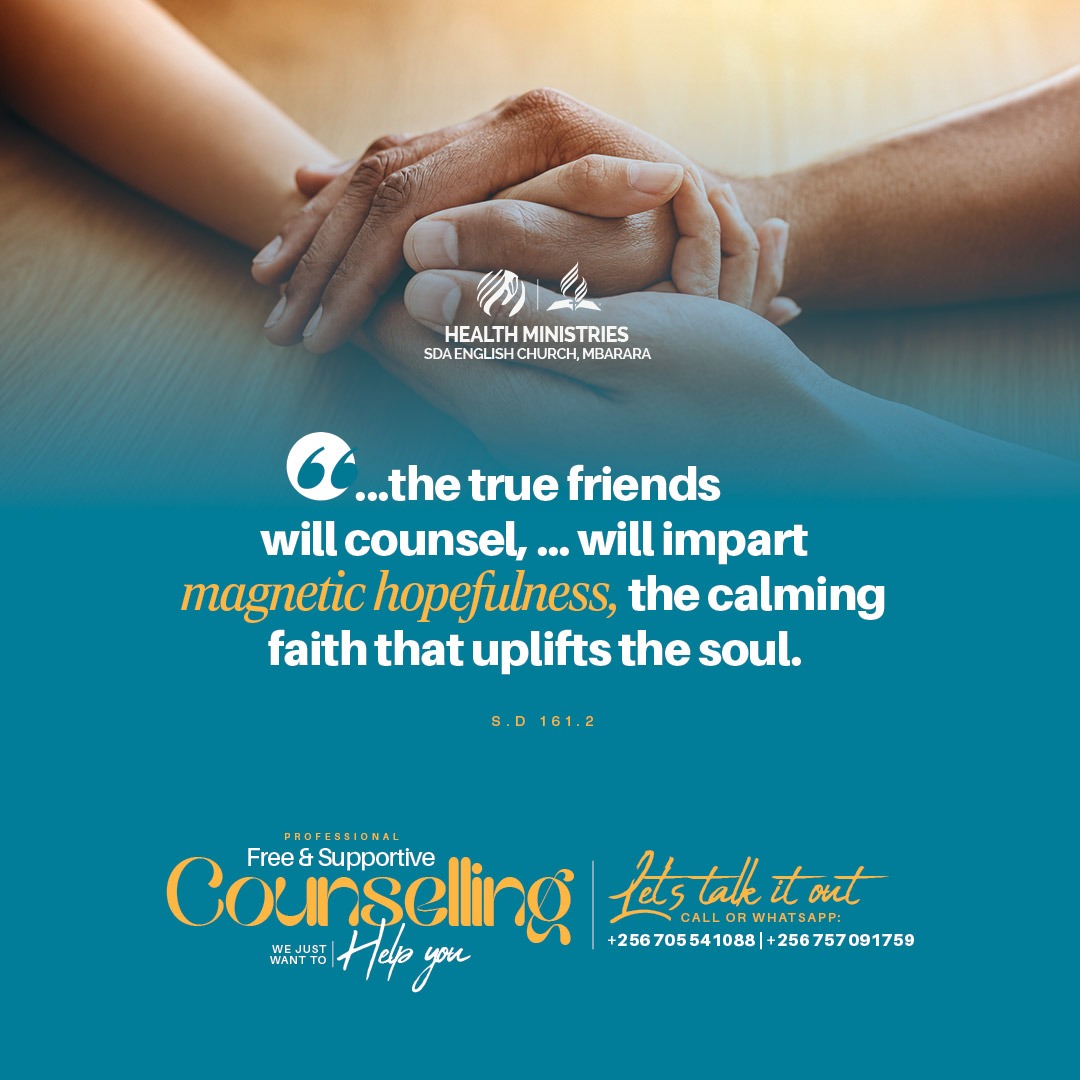 SDAEngChMbra's tweet photo. https://t.co/947kQ0Pi86

"A cheerful heart is good medicine, but a crushed spirit dries up the bones." (Prov. 17:22). Surround yourself with friends who will speak and influence cheerfulness into you.

Click the link above to book a counselling appointment. https://t.co/SKNXNYtVXj
