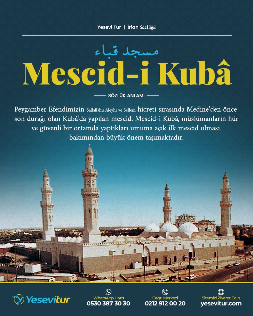 yesevitur's tweet photo. 📌 Mescid-i Kubâ Nedir?

🔹 Yesevi Tur - İrfan Sözlüğü

#yesevitur #mekke #medine #kabe #umre #hac #mescidikuba https://t.co/NTUhnPUrMy