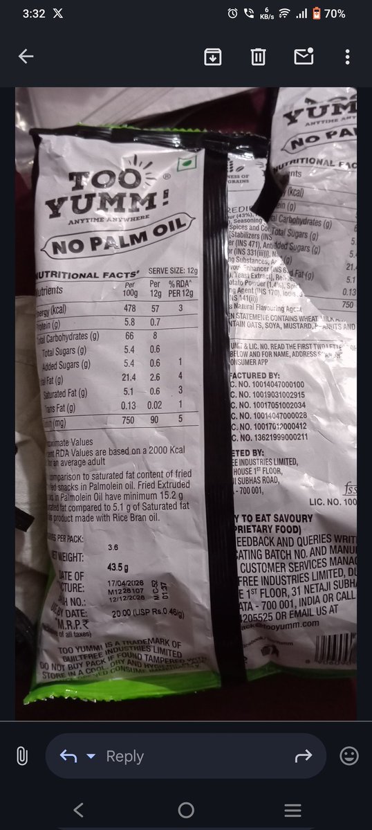 Aditgarg93's tweet photo. @SwiggyCares @Swiggy its my mom account 2 packed are eaten by rat check pic and 1 packet is missing kindly refund the amount team as rider said all is fine just take the order delivery . Total rs 39 wasted kindly #refund #swiggy https://t.co/8AJAn0mRj3