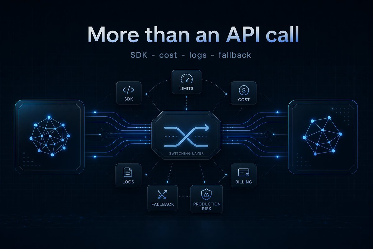XactionAI's tweet photo. What’s the most annoying part of switching from one model provider to another?
For most teams, it is rarely just the API call.
It is the small accumulated friction: different rate limits, pricing logic, model behavior, SDK quirks, prompt rewrites, logging gaps, fallback rules, billing accounts, and the fear that one provider change quietly breaks production.
The real switching cost is not migration.
It is losing confidence in your stack every time you try to improve it.
Curious what builders here actually struggle with most.