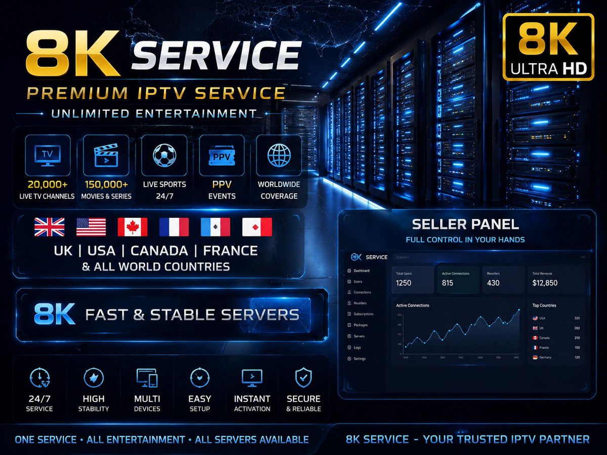 jennyWills13473's tweet photo. 📺 8K Service

✅ Premium IPTV
🌍 UK • USA • France • Canada
🎬 150K+ Movies &amp; Series
⚽ Live Sports 24/7
⚡ Smooth &amp; Stable Streaming
📱 Firestick • Android • Smart TV

📩 DM to get started.

#IPTV #Sports #Movies #StreamingNow https://t.co/UXUAXiFTdd