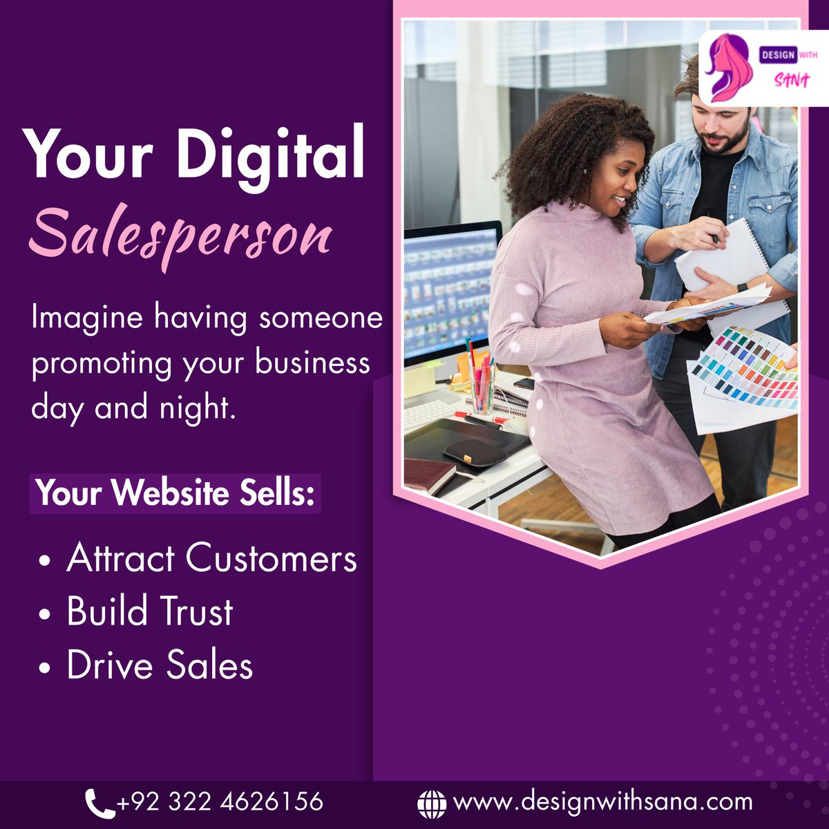 design84169's tweet photo. Your Website Is Your Best Salesperson

Your website works 24/7. Make it your best salesperson with a design that builds trust and drives sales.

🌐 https://t.co/y1oBjwrIjr
.
.
.
#WebDesign #BusinessGrowth #Sales https://t.co/PI4FDrKsfA
