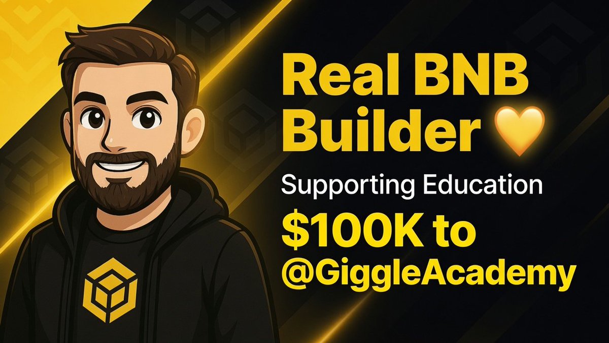 Alma_fbrynt's tweet photo. @BNBCHAIN @fourdotmemezh
This is real proof of BNB Chain builders. 💛

Not just words — real action.
@Abrlien just committed $100,000 to @GiggleAcademy (CZ’s free education platform). 30 million $AB tokens sent on-chain.

BNB Chain isn’t just a place to launch tokens. It’s an ecosystem built by people who believe success should create value beyond the charts.