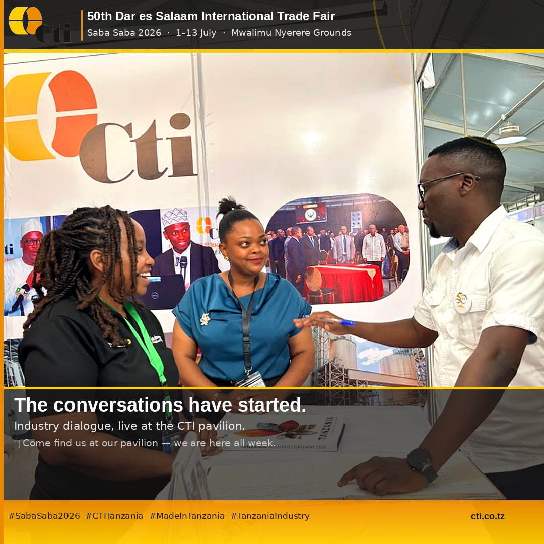 TanzaniaCTI's tweet photo. 50 years of Saba Saba, and CTI is not Missing Out!

CTI is on the ground at the 50th Dar es Salaam International Trade Fair. Join us to discuss industry, investment, and the future of Tanzanian manufacturing.

📍 See you at our pavilion! Benjamin Mkapa Tent, Stall no. 15

#SabaSaba2026 #DITF2026 #CTITanzania #TanzaniaIndustry