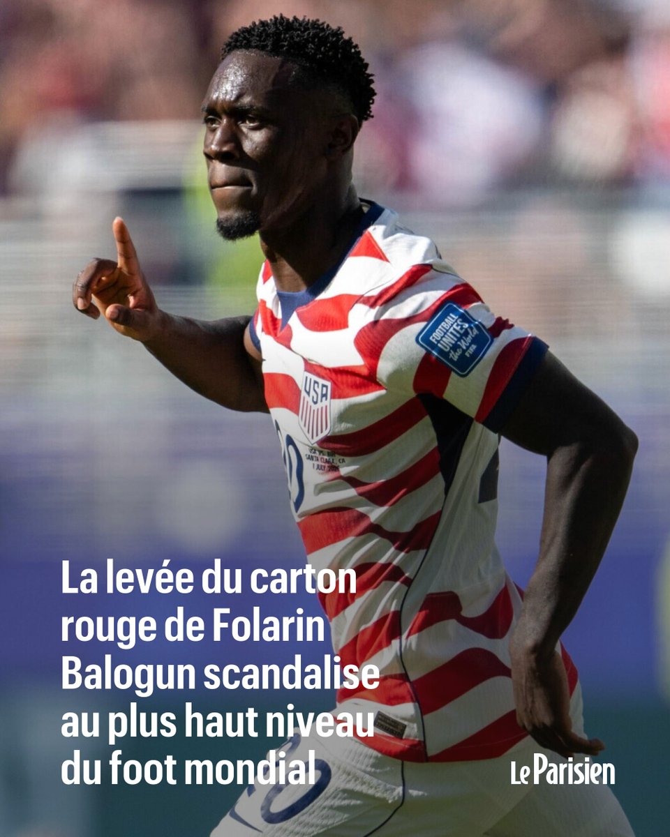 le_Parisien's tweet photo. La Fifa «a franchi une ligne rouge».

L’UEFA a taclé ce lundi la décision de la Fifa de lever la suspension de l’attaquant américain Folarin Balogun, pourtant exclu en seizième de finale ➡️ https://t.co/dSVhUhl5QQ https://t.co/6Ch2Wq6Uq6