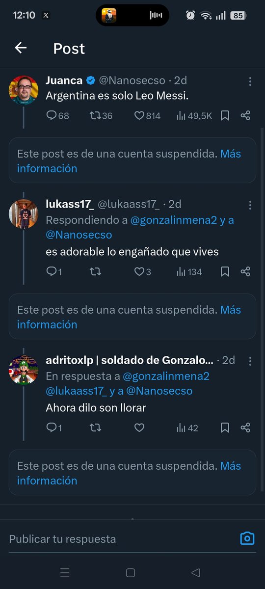 adritoxlp's tweet photo. Lo han baneado jajsjsjajjaj https://t.co/OhaflgAWiZ