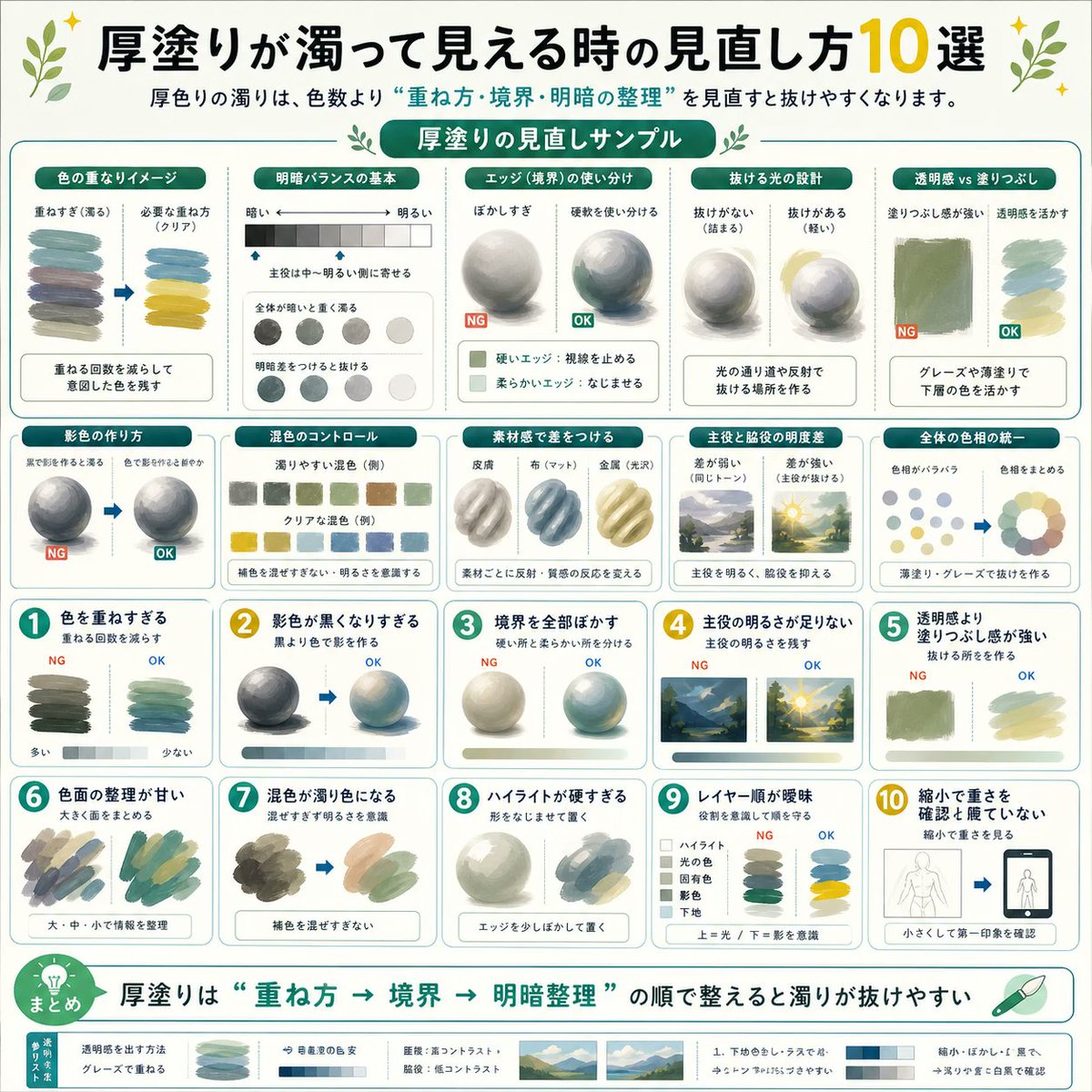 Art_Insight_Lab's tweet photo. 厚塗りの見直し🖌️

塗り重ねる前に面の向きを意識すると、情報が散らかりにくいよ〜 https://t.co/OJ220v6fRr