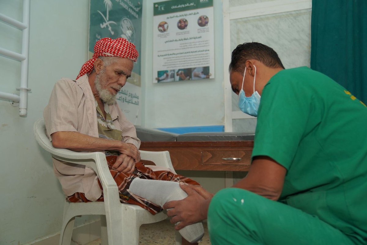 KSRelief_EN's tweet photo. With the support of #KSrelief, the Prosthetics and Rehabilitation Center in #Yemen provided services to 581 beneficiaries during June 2026, including prosthetic fitting and rehabilitation, physical therapy, and specialized consultations. https://t.co/QybOZzHGYG