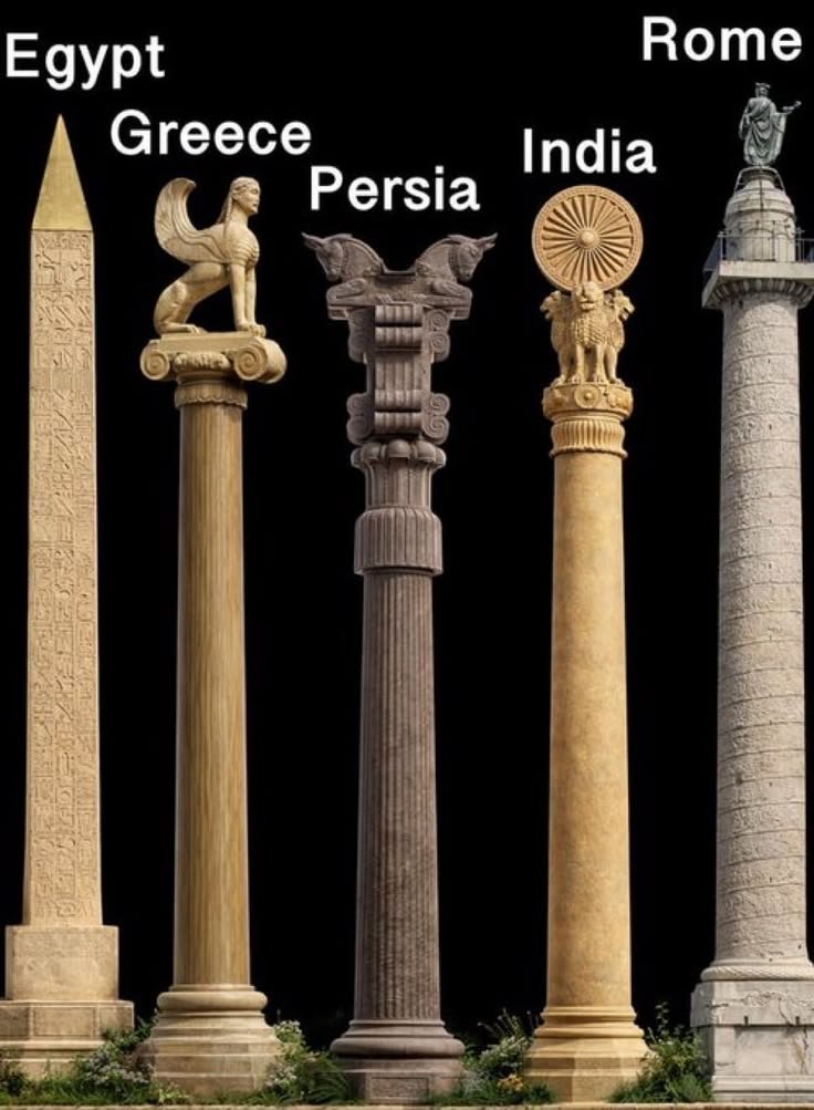 TacitusChrono's tweet photo. Different civilizations, different styles—one timeless legacy. https://t.co/R3Ukg1tv6X