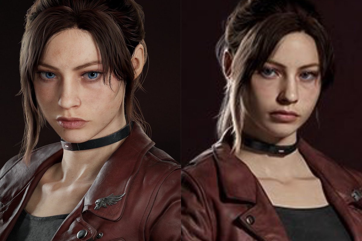 airi_yas's tweet photo. In Veronica, Claire looks thinner than she does in RE2. Not only her hands appear slimmer, but her collarbones are also more prominent

#ClaireRedfield 
#ResidentEvilVeronica 
#REBHFun https://t.co/rzCx1ENuBt