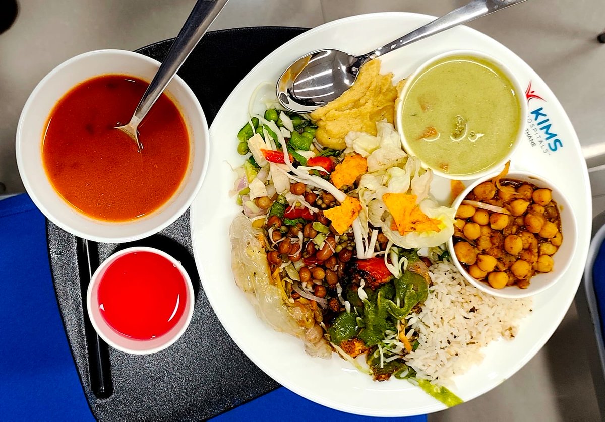 PAN_India_Org's tweet photo. Lunch: PAN KIMS hospital workshop 5 July 2026 whole foods 1. Kokum sarbat
2. Tomato sorba 3. Nachos with Hummus sauce  4. Tandoori tofu 5. Salad green garden 6. 3 bean sprout salad 7. Green Thai curry 8. Basil rice 9. Chhole Gravy 10. Tandoori roti 11. Vietnamese Rice Paper Rolls https://t.co/fQDEKOwrld