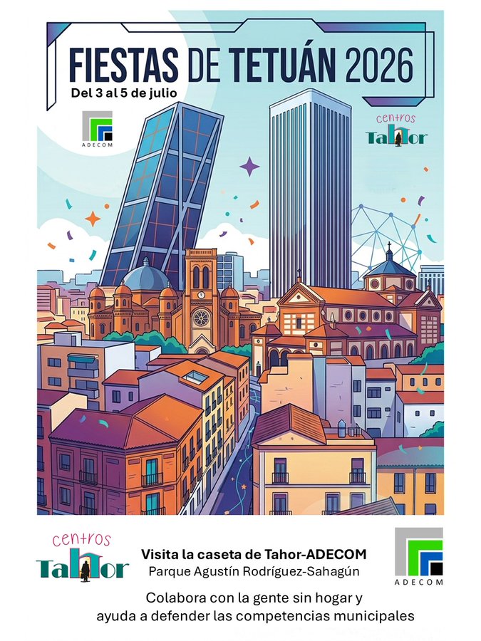 AsocAdecom's tweet photo. Finalizaron las FIESTAS DE TETUÁN 2026. Y #ADECOM compartió caseta con #TAHOR
Muchas gracias a todos los que os acercasteis hasta allí. https://t.co/jl74QGKsvU
