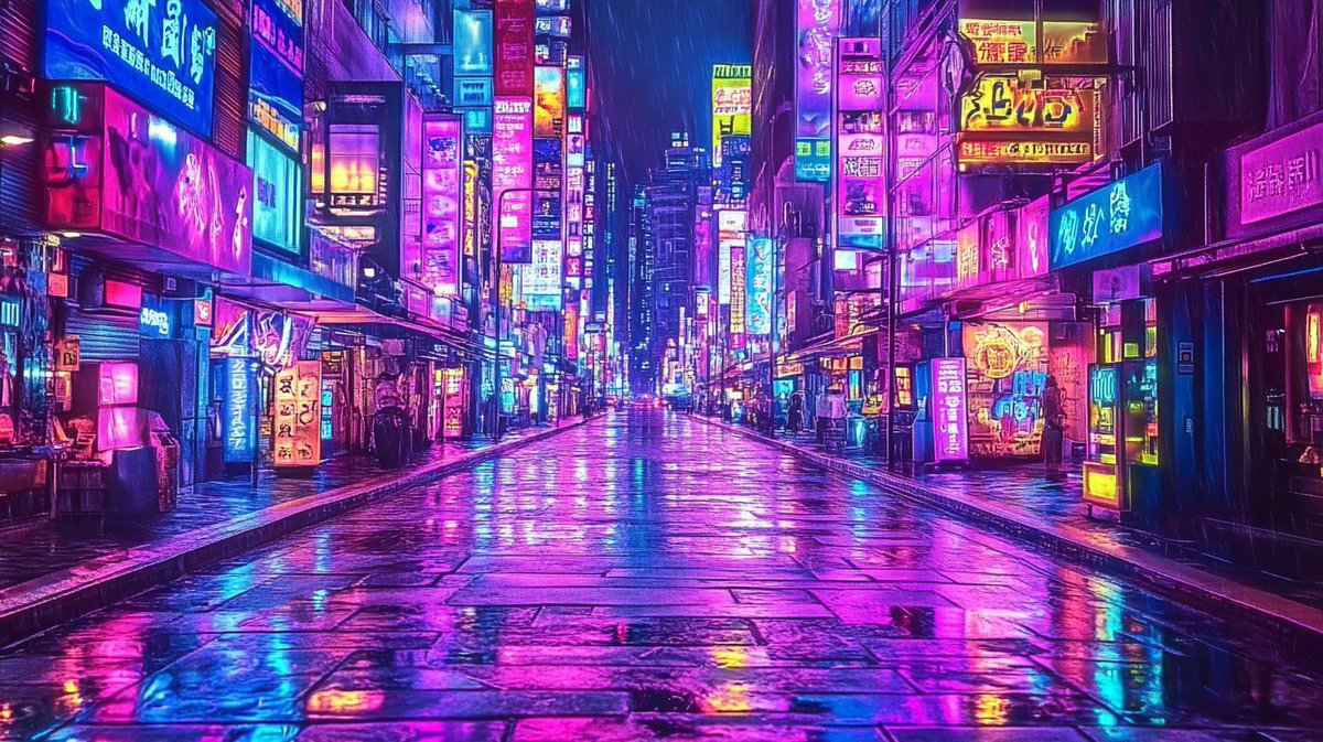 gibkun1's tweet photo. サムネの背景に使えるサイバーパンクな夜の街素材を作りました。
ご自由にお使いください。 https://t.co/vlnn0JSGp7