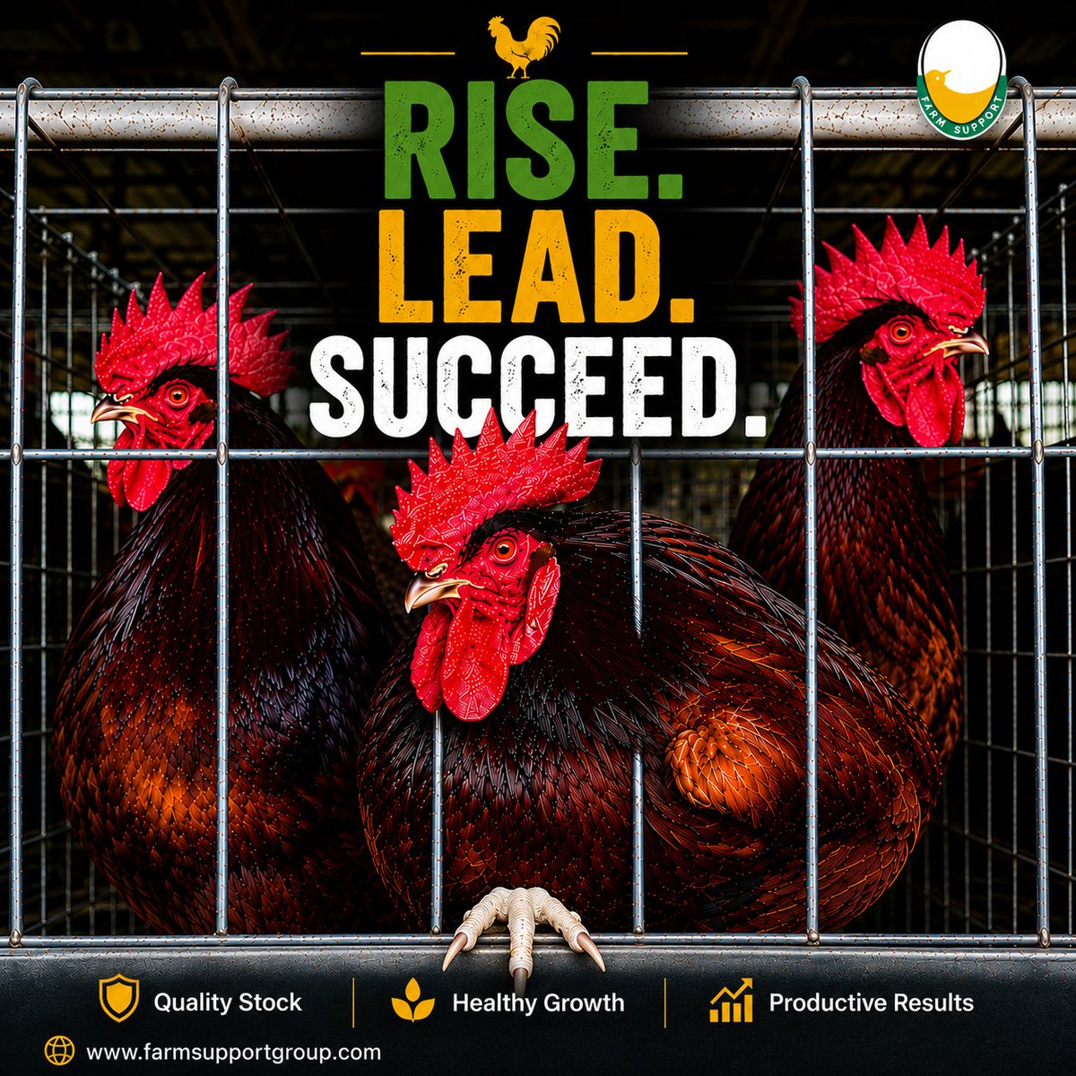 Farmsupportgrp's tweet photo. 🐓 Great poultry farms are built on quality cockerels.
Start with healthy, high-performing cockerels and set your poultry business up for success.
#FarmSupportGroup #Cockerels #PoultryFarming #QualityStock #HealthyGrowth https://t.co/iYmL0VPkmg