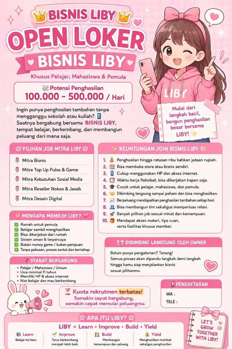 ceyyiedl's tweet photo. yuk siapa mau join freelance?? bisa dapetin penghasilan 50-100k lhoo yuk ikutan #zonauang #freelance https://t.co/ne1KJ3EDTv