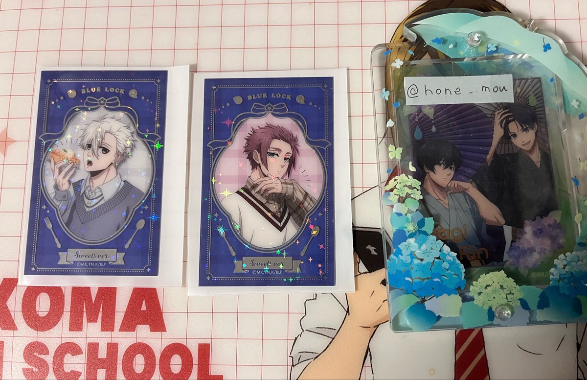 hone_mou's tweet photo. 交換　ブルーロック ステラマップ ステラマップカフェ 箔押しクリアカード

譲→凪、冴

求→凛、潔

2枚纏めての交換探しております
推し含まれますがダブった為だしています
郵送または日時合えば池袋お手渡しにて https://t.co/qIonuCIgrU