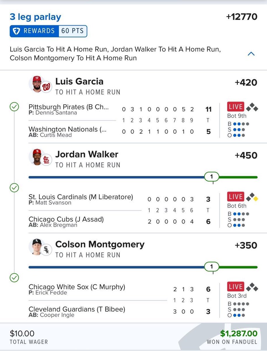 wfAMWHoHxT9xsLp's tweet photo. Shabanggg✅✅ we went hot last night let’s go again 

✅ Luis Garcia
✅ Jordan Walker
✅ Colson Montgomery

IM SO DIALED IN📞

Need a win? ➡️ Click the Link for more  Secured winning picks  in my Comment

#NBA #Fanduel #DraftKings   #Parlay #NBAPlays #MLB #prizepicks #GamblingX https://t.co/wTXBcIGteu