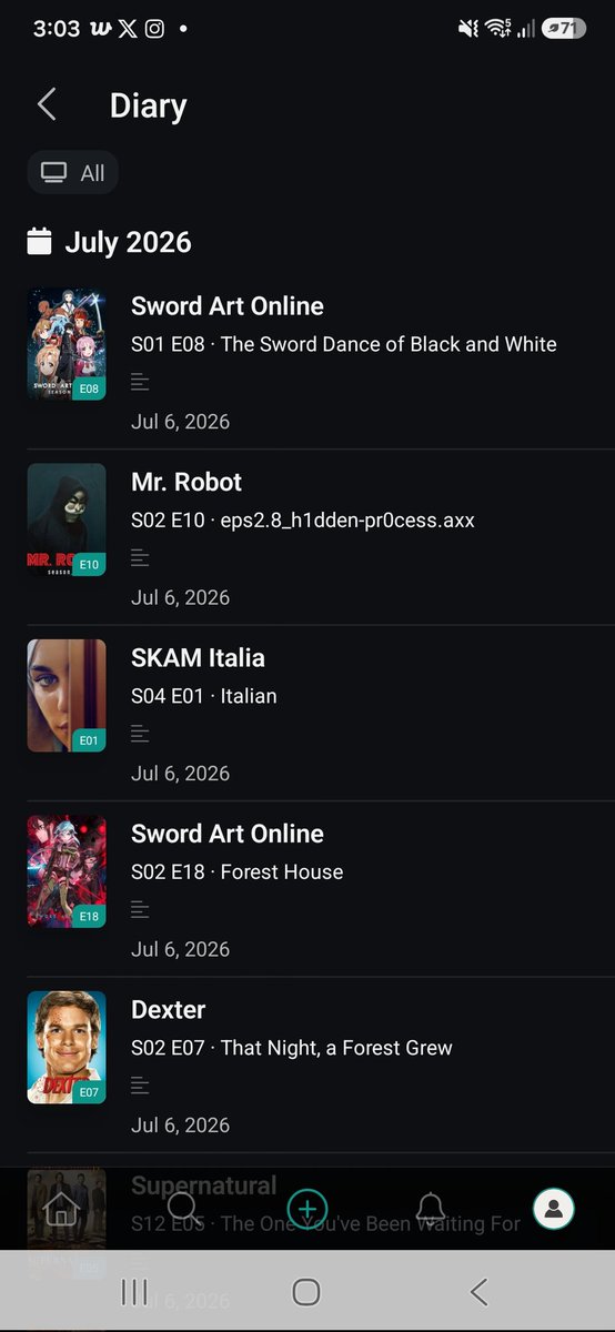 everyone_woola's tweet photo. @serializd the import was really fast, thanks! i was missing 16 shows, and what was imported is only marked as watched but not logged in the diary - would it be possible to import the original watch date?🧐 also the comments appeared in diary as if i made them today https://t.co/ehDOK5pFPG