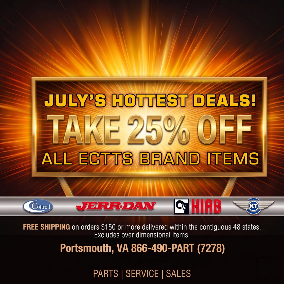 ECTTS's tweet photo. One thing that’s not, is the price of parts at East Coast. Especially this month where we are offering 25% off on all East Coast branded parts and supplies.
https://t.co/jA1acpoEiv https://t.co/rCM5Ax7zXj