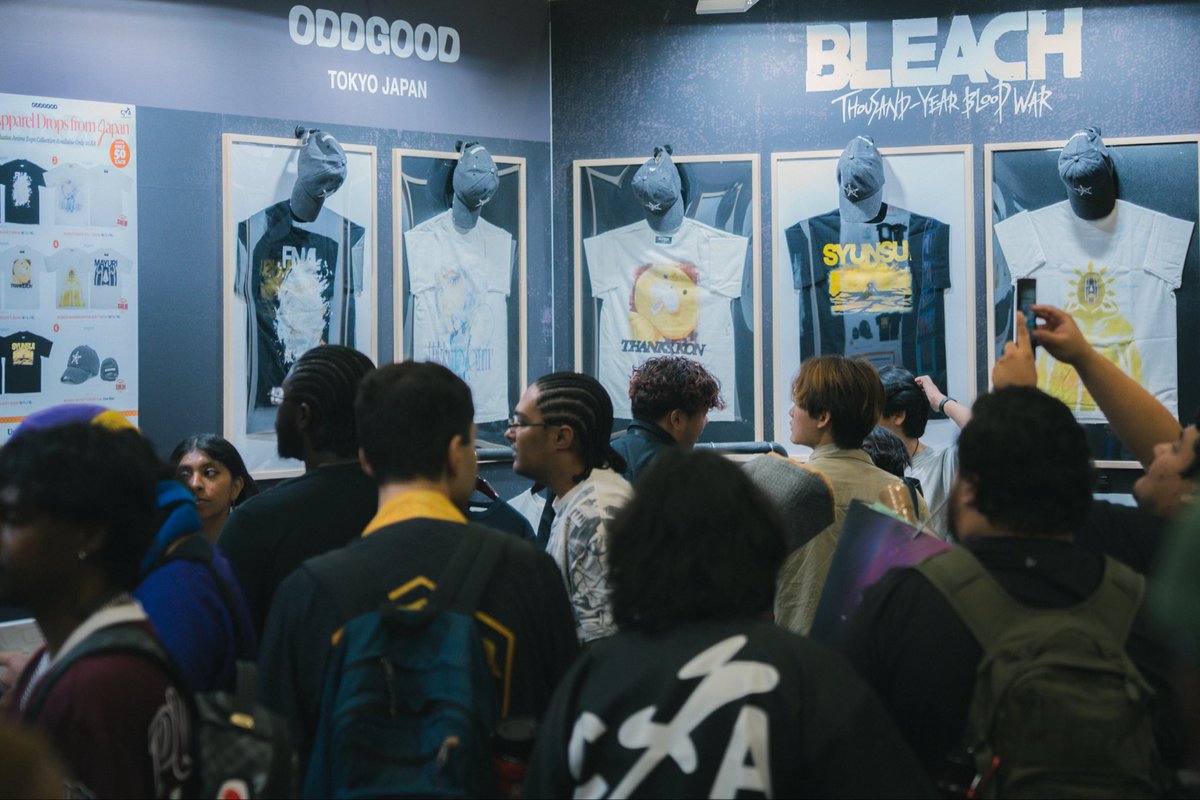 oddgood_jp's tweet photo. 【Anime Expo 2026 : Report】
Anime Expo 2026 has officially come to a close.

Our very first exhibition as a brand was an incredible success, and we couldn’t be more grateful.

We were truly humbled by the incredible response from everyone—most of items even sold out during the event. Thank you for all the love and support.

This collection will remain exclusive to Anime Expo for our international audience.

To everyone who stopped by the ODDGOOD booth, thank you from the bottom of our hearts.

Next stop: Japan.
Whether you’re visiting or traveling through Tokyo, we hope our paths cross again.

See you in Tokyo. 🇯🇵🖤
#BLEACH_anime #AX #AnimeExpo2026 #ODDGOOD